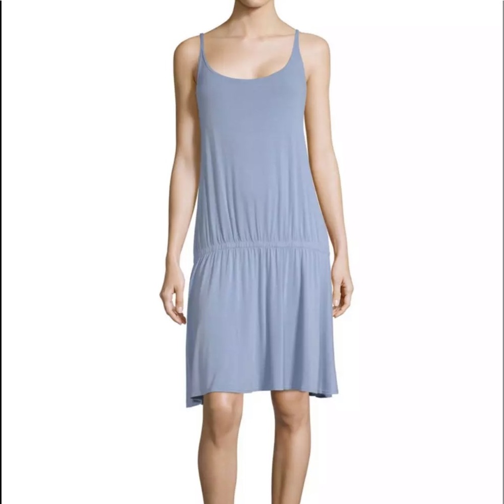 ODIN & IVY Blue Bernice Drop Waist Dress Sz M